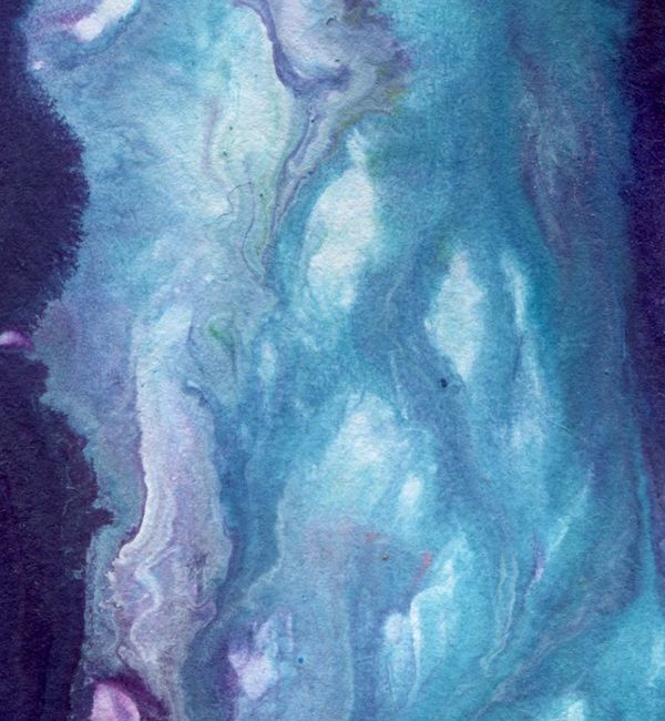 Abstract image of gentle waves or air currents in purple hues.